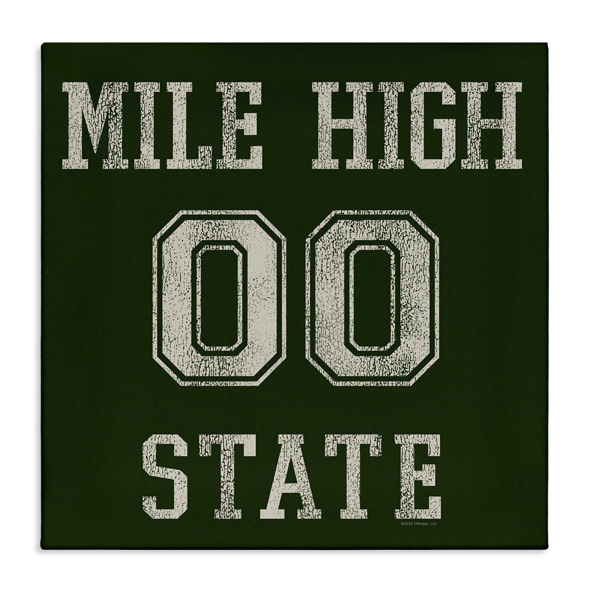 Stupell Industries Vintage Mile High State Novelty & Humor Painting Wrapped Canvas Art Print Wall Art, 24 x 24