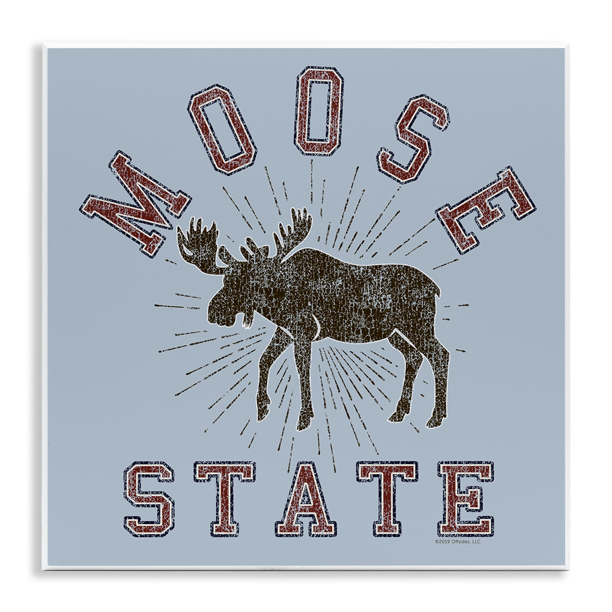 Stupell Industries Vintage Moose State Animals Painting Unframed Art Print Wall Art, 12 x 12