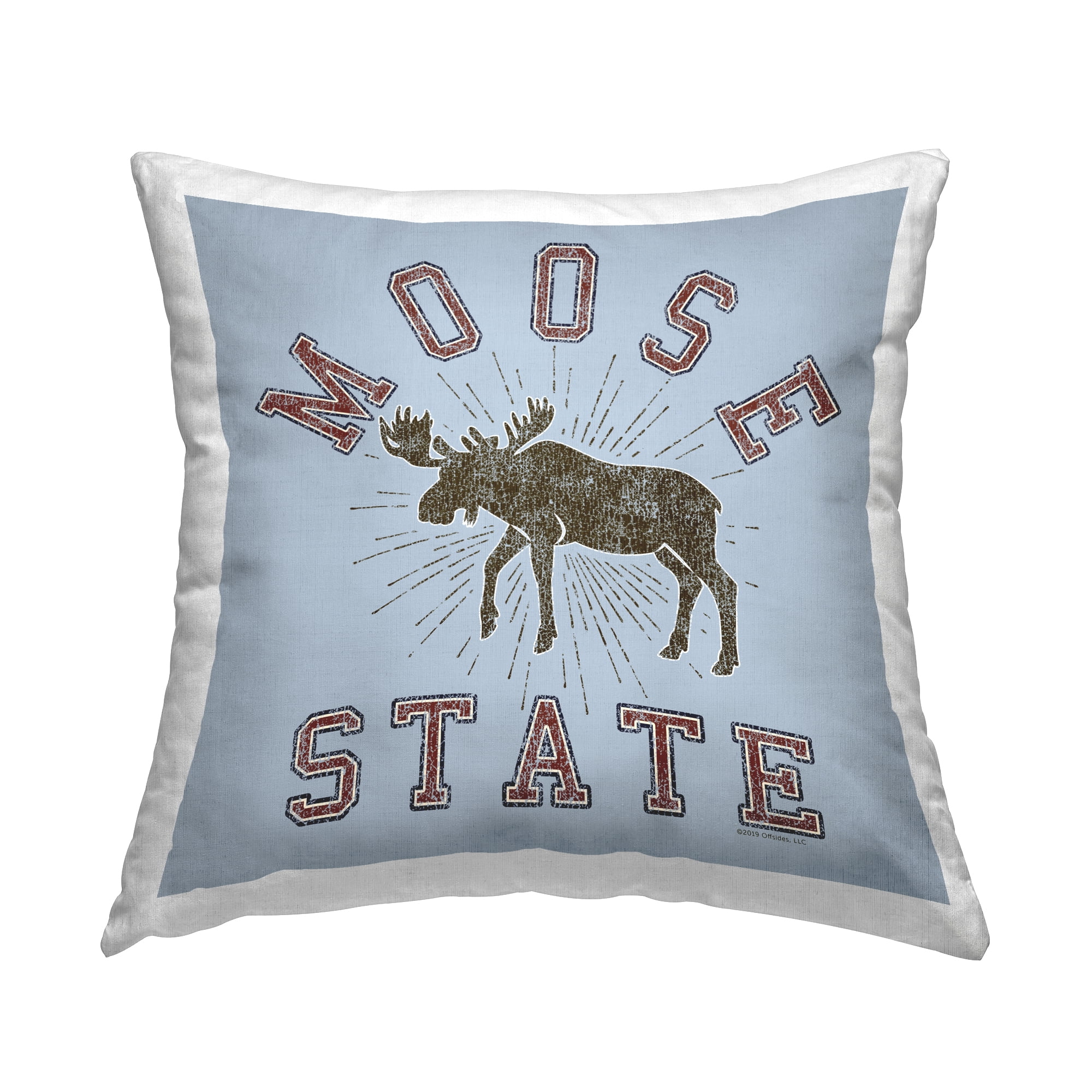 Stupell Industries Vintage Moose State Decorative Printed Throw Pillow Design by Spirit Animals/Life Is High.