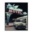 thumbnail image 1 of Stupell Industries Vintage Motel Getaway Car Transportation Painting Black Framed Art Print Wall Art, 16 x 20, 1 of 2