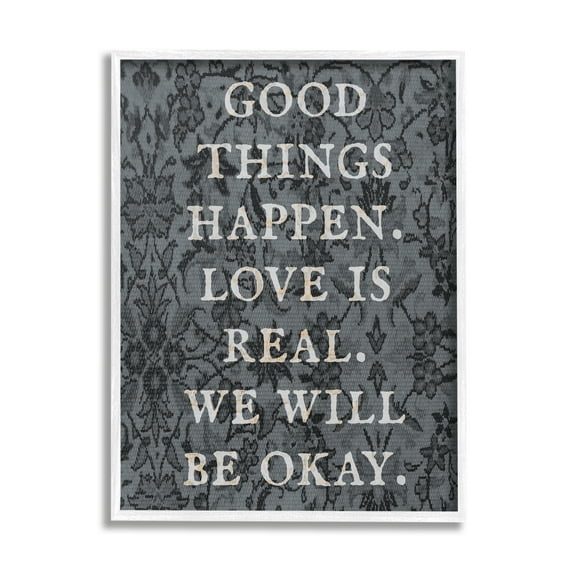 Stupell Industries Vintage Motivational Phrase Inspirational Painting White Framed Art Print Wall Art, 11 x 14