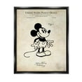 thumbnail image 1 of Stupell Industries Vintage Mouse Character Patent Graphic Art Jet Black Floating Framed Canvas Print Wall Art, Design by Karl Hronek, 1 of 9