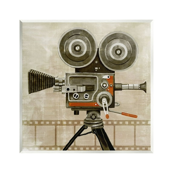 Stupell Industries Vintage Movie Video Camera Novelty Painting Unframed Art Print Wall Art