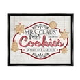 thumbnail image 1 of Stupell Industries Vintage Mrs. Claus Cookies Sign Graphic Art Jet Black Floating Framed Canvas Print Wall Art, Design by Jennifer Pugh, 1 of 8