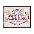thumbnail image 1 of Stupell Industries Vintage Mrs. Claus Cookies Sign Graphic Art Luster Gray Floating Framed Canvas Print Wall Art, Design by Jennifer Pugh, 1 of 6