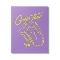 Stupell Industries Vintage Music Girls Tour Abstract Painting Gallery Wrapped Canvas Art Print Wall Art, 16 x 20
