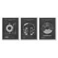 thumbnail image 1 of Stupell Industries Vintage Music Headphones Record Player Turntable Blueprint Framed Wall Art, 11 x 14, Design by Karl Hronek, 1 of 5