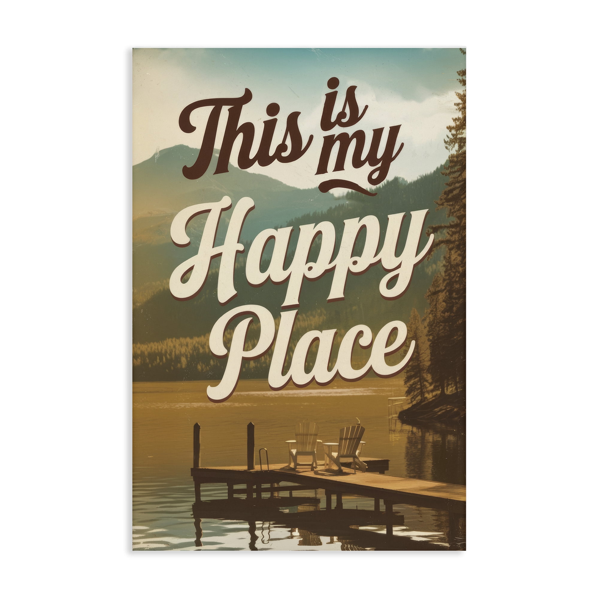Stupell Industries Vintage My Happy Place Canvas Wall Art, design by Andreas Magnusson