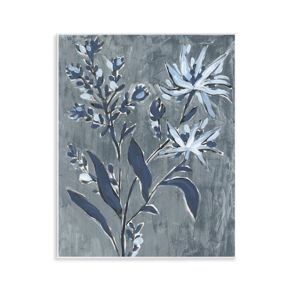 Stupell Industries Vintage Navy Sprig Wall Plaque Art design by June Erica Vess, 14 x 11