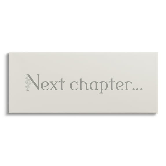 Stupell Industries Vintage Next Chapter Phrase Inspirational Painting Gallery Wrapped Canvas Print Wall Art, 40 x 17