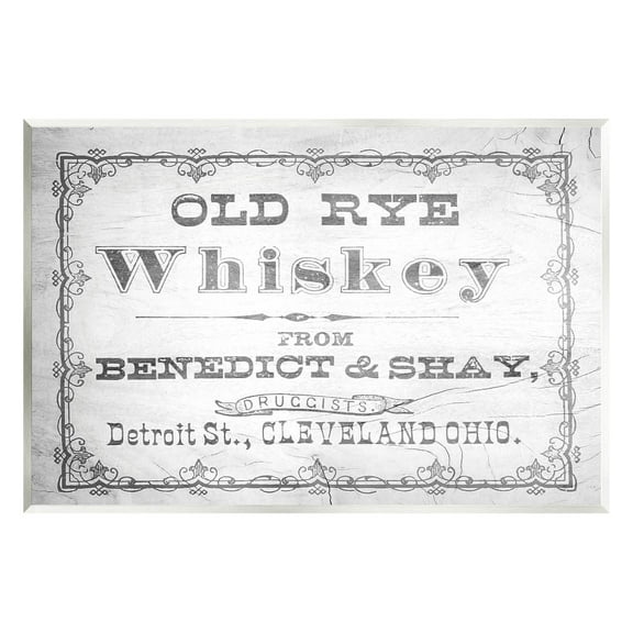 Stupell Industries Vintage Old Rye Whiskey Graphic Art Unframed Art Print Wall Art, Design by Lil' Rue