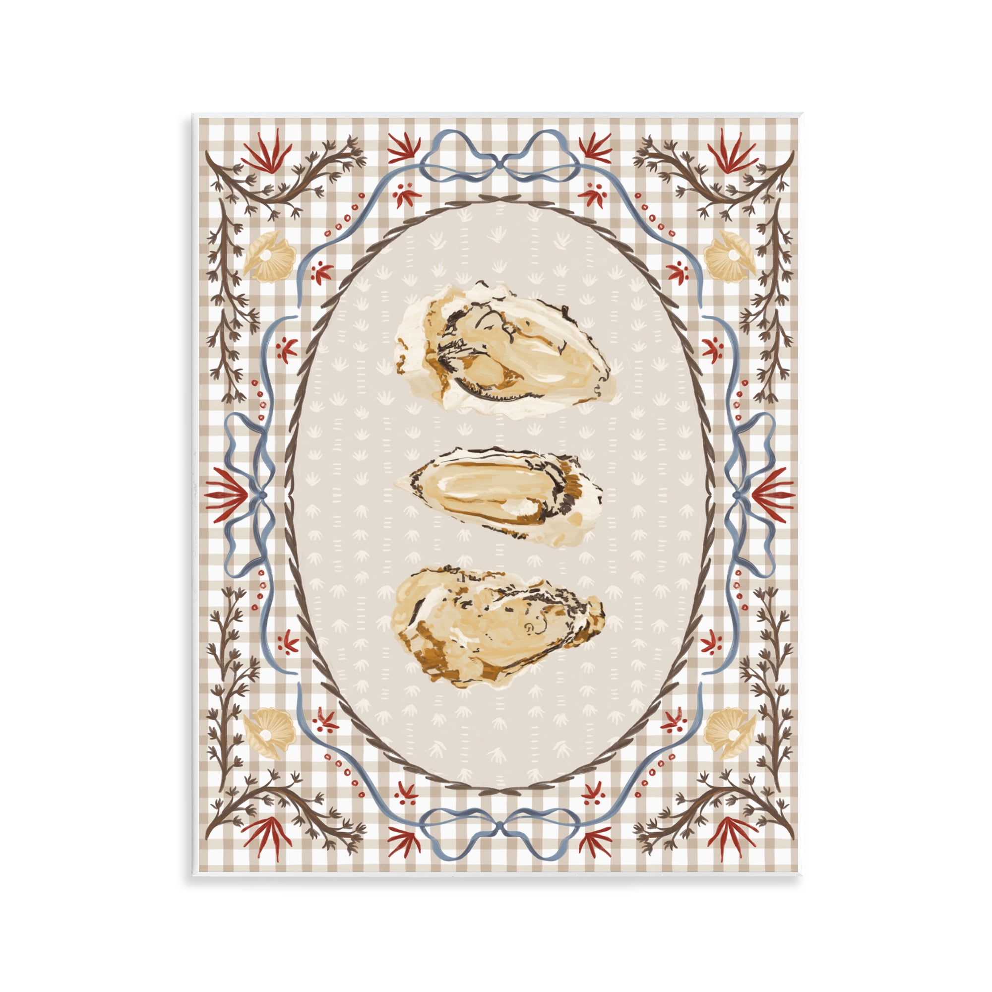 Stupell Industries Vintage Oyster Trio Wall Plaque Art, design by Vero Illustrates