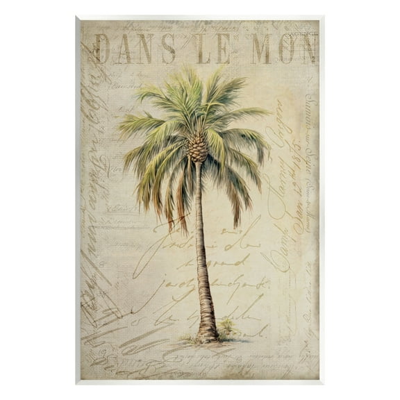 Stupell Industries Vintage Palm Tree Botanical & Floral Painting Unframed Art Print Wall Art, 10 x 15
