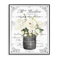 thumbnail image 1 of Vintage Parisian Bathroom Floral Bouquet White Flowers Black Framed Giclee Art, 16 x 20, 1 of 7