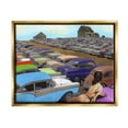 thumbnail image 1 of Stupell Industries Vintage Parking Lot Transportation Painting Gold Floater Framed Canvas Art Print Wall Art, 21 x 17, 1 of 10