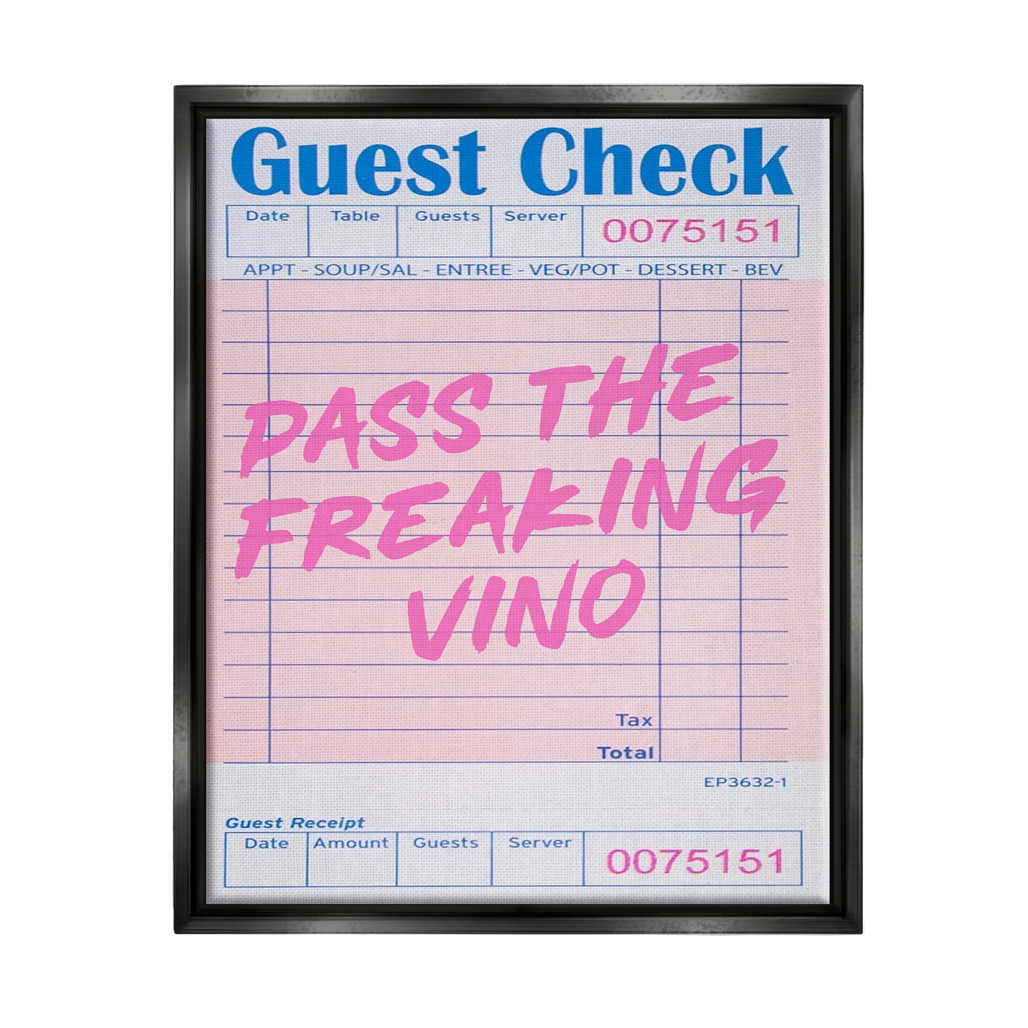 Stupell Industries Vintage Pass the Vino Inspirational Painting Black Floater Framed Canvas Art Print Wall Art, 17 x 21