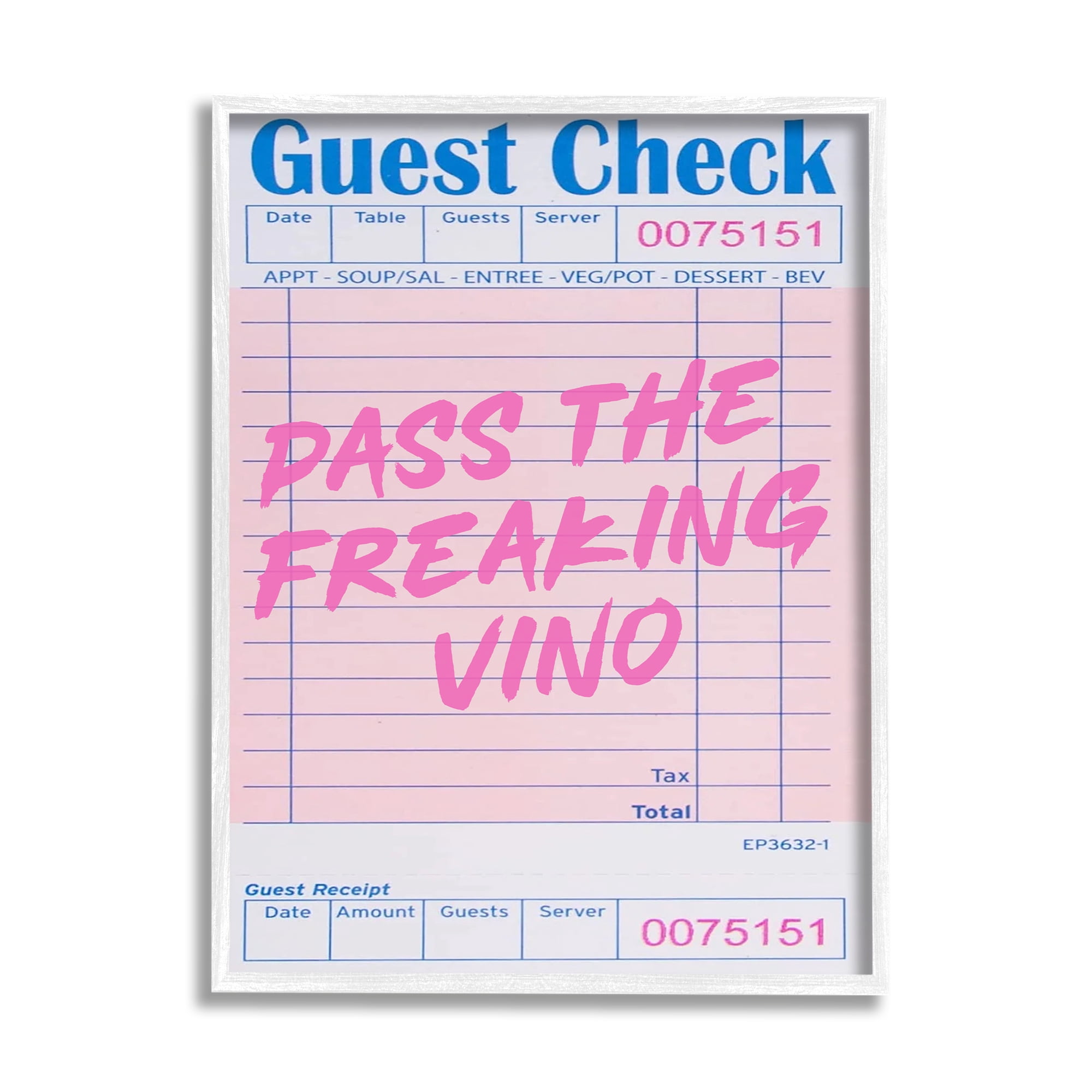 Stupell Industries Vintage Pass the Vino Inspirational Painting White Framed Art Print Wall Art, 11 x 14
