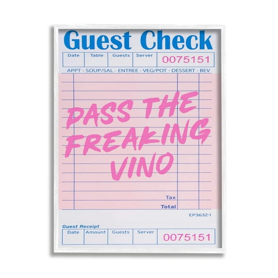 Stupell Industries Vintage Pass the Vino Inspirational Painting White Framed Art Print Wall Art, 24 x 30