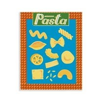 Stupell Industries Vintage Pasta Types Food & Beverage Painting Unframed Art Print Wall Art, 11 x 14