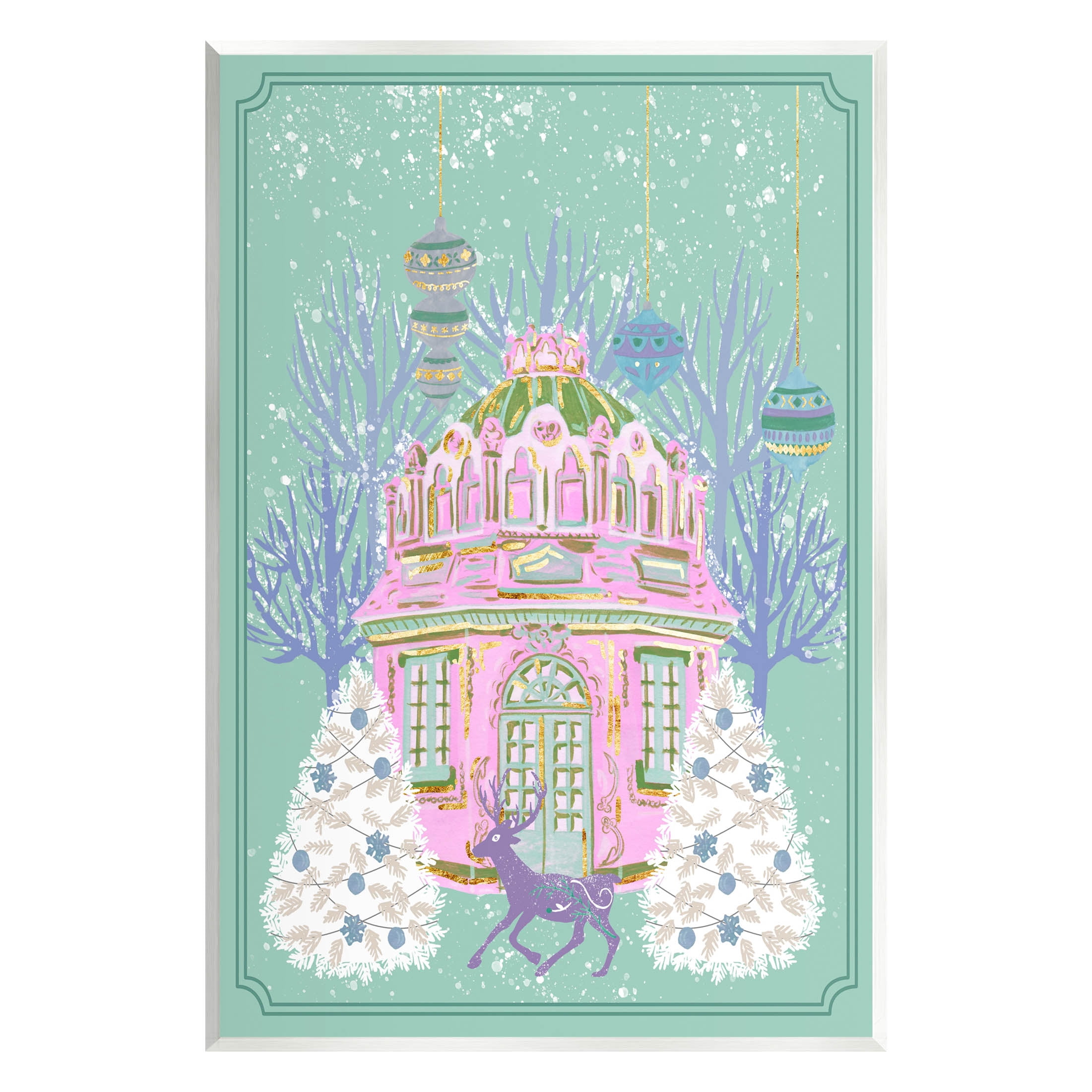 Stupell Industries Vintage Pastel Holiday Reindeer Graphic Art Unframed Art Print Wall Art, Design by Melissa Wang