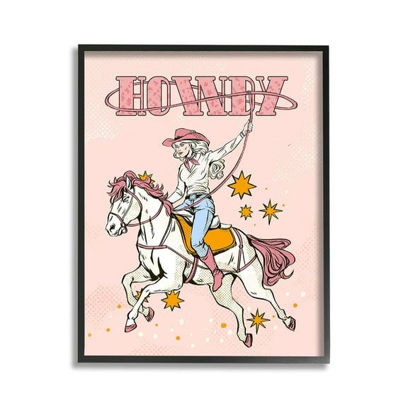 Stupell Industries Vintage Pastel Howdy Animals & Insects Painting Black Framed Art Print Wall Art, 11 x 14