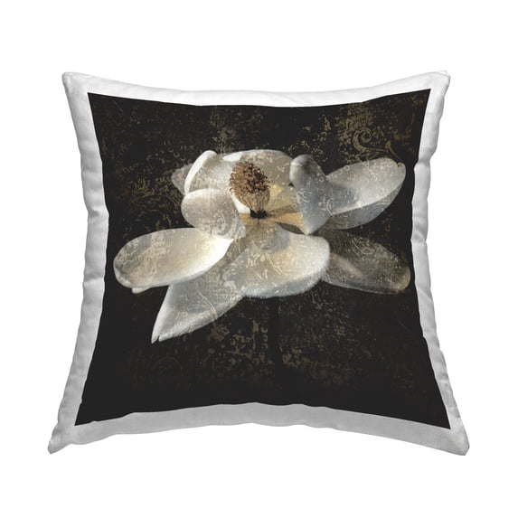 Stupell Industries Vintage Pattern Flower Decorative Printed Throw Pillow, 18 x 18