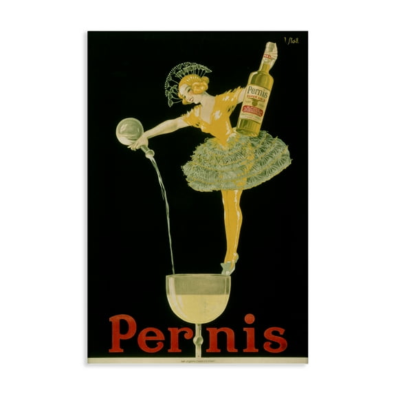 Stupell Industries Vintage Pernis Wine Pour Food & Beverage Painting Wrapped Canvas Canvas Art Print Wall Art, 20 x 30
