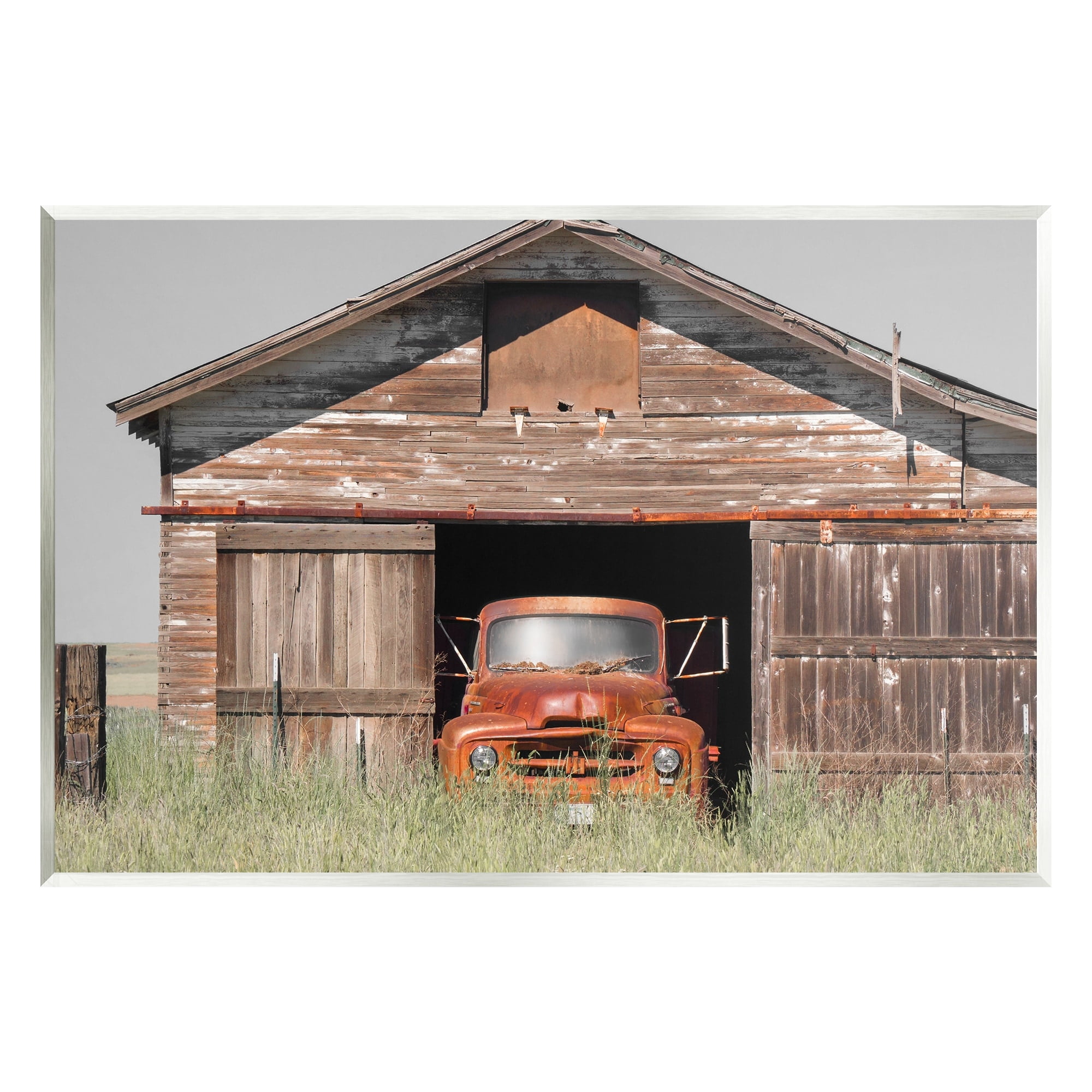 Stupell Industries Vintage Pickup Truck Weathered Country Barn Farmland Painting Unframed Art Print Wall Art, Design by Danita Delimont