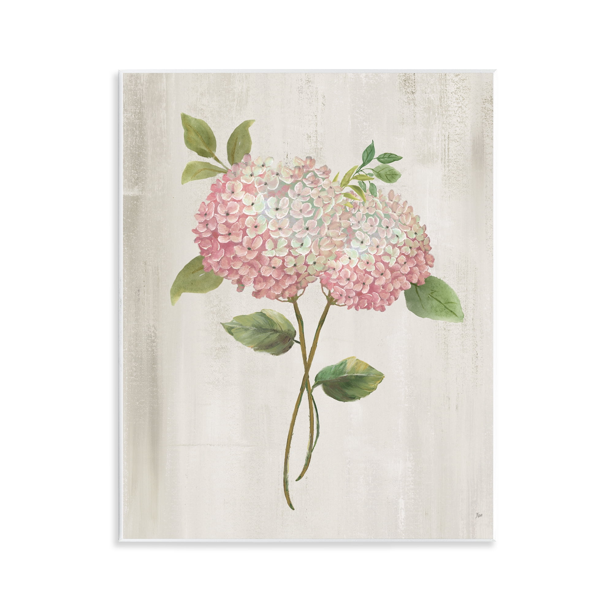 Stupell Industries Vintage Pink Hydrangea Wall Plaque Art, design by Nan