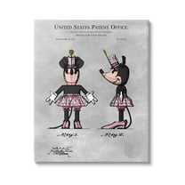 Stupell Industries Vintage Pink Mouse Diagram Graphic Art Gallery Wrapped Canvas Print Wall Art, Design by Karl Hronek