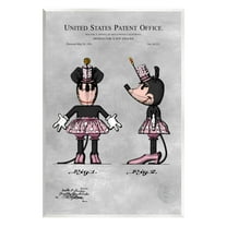 Stupell Industries Vintage Pink Mouse Diagram Graphic Art Unframed Art Print Wall Art, Design by Karl Hronek