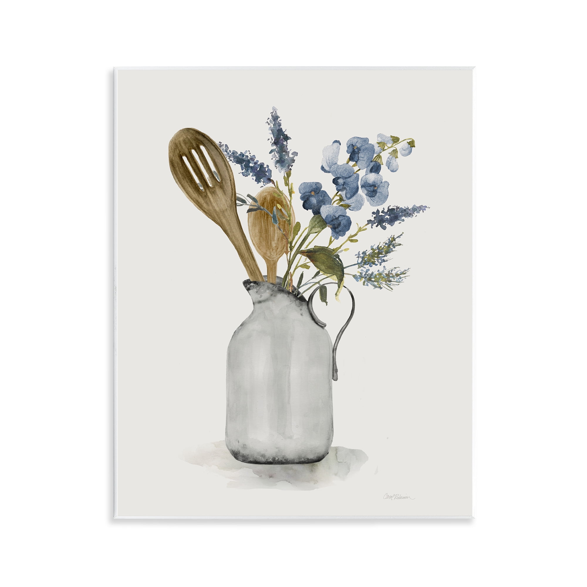 Stupell Industries Vintage Pitcher with Utensils Wall Plaque Art, design by Carol Robinson