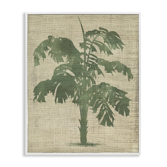 Stupell Industries Vintage Plant Silhouette Plants & Flowers Painting White Framed Art Print Wall Art, 11 x 14