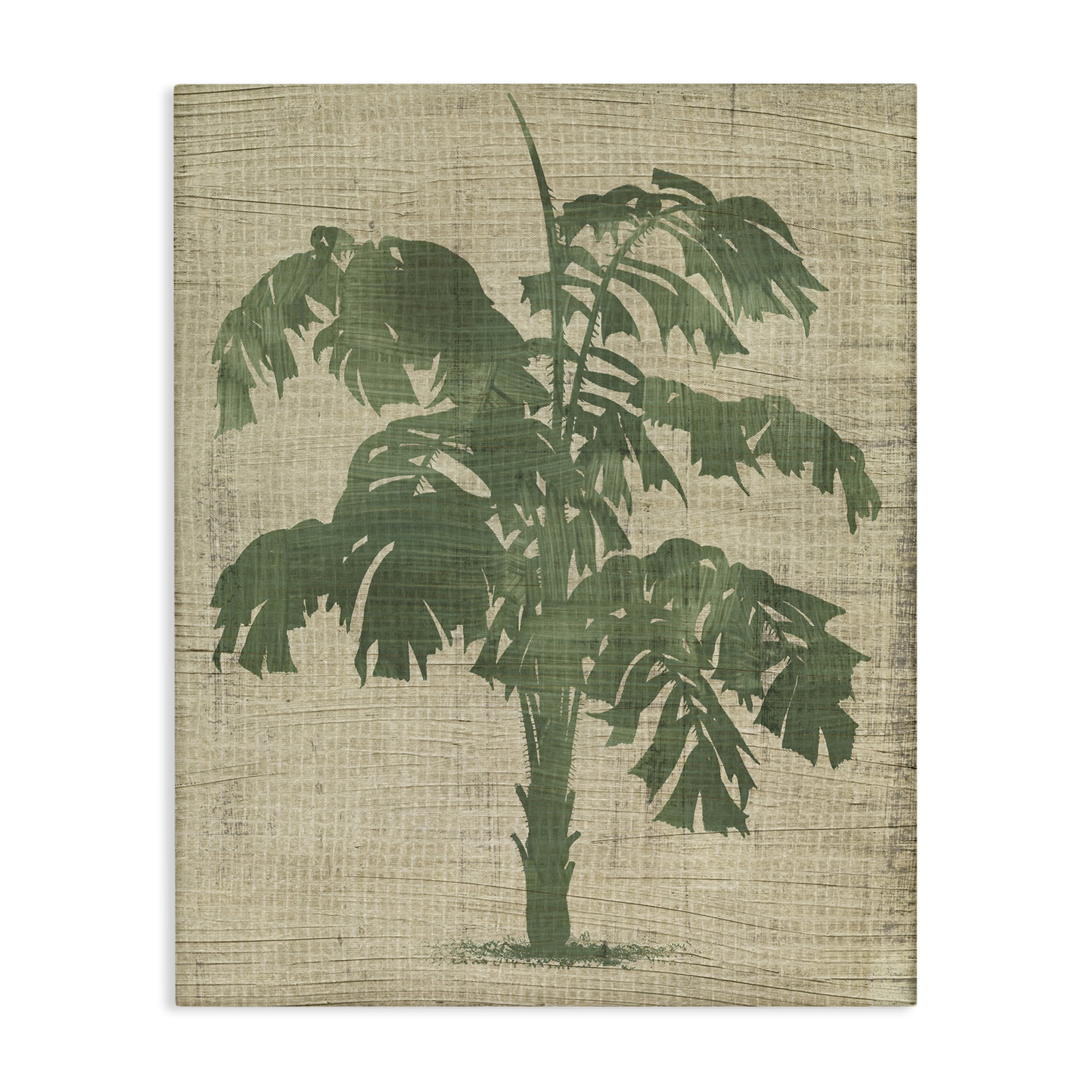Stupell Industries Vintage Plant Silhouette Plants & Flowers Painting Wrapped Canvas Art Print Wall Art, 36 x 48