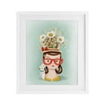 thumbnail image 1 of Stupell Industries Vintage Planter Girl with Daisies White Framed Print Under Glass design by Jilly Jack Designs, 21 x 17, 1 of 10