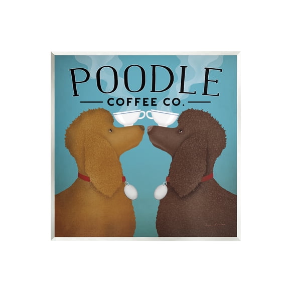 Stupell Industries Vintage Poodle Coffee Co Animals & Insects Painting Unframed Art Print Wall Art, 12 x 12