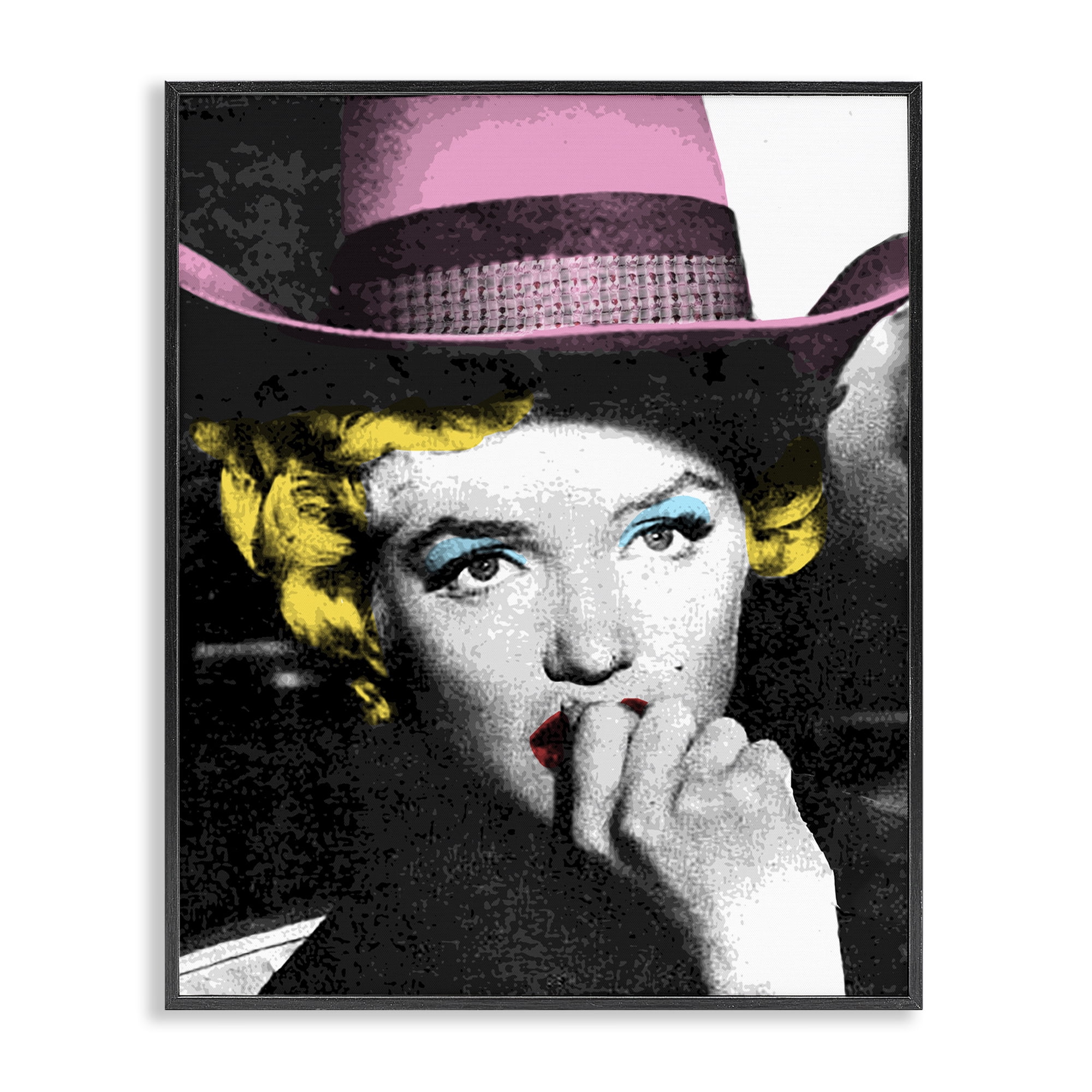Stupell Industries Vintage Pop Culture Icon People Painting Black Framed Art Print Wall Art, 16 x 20