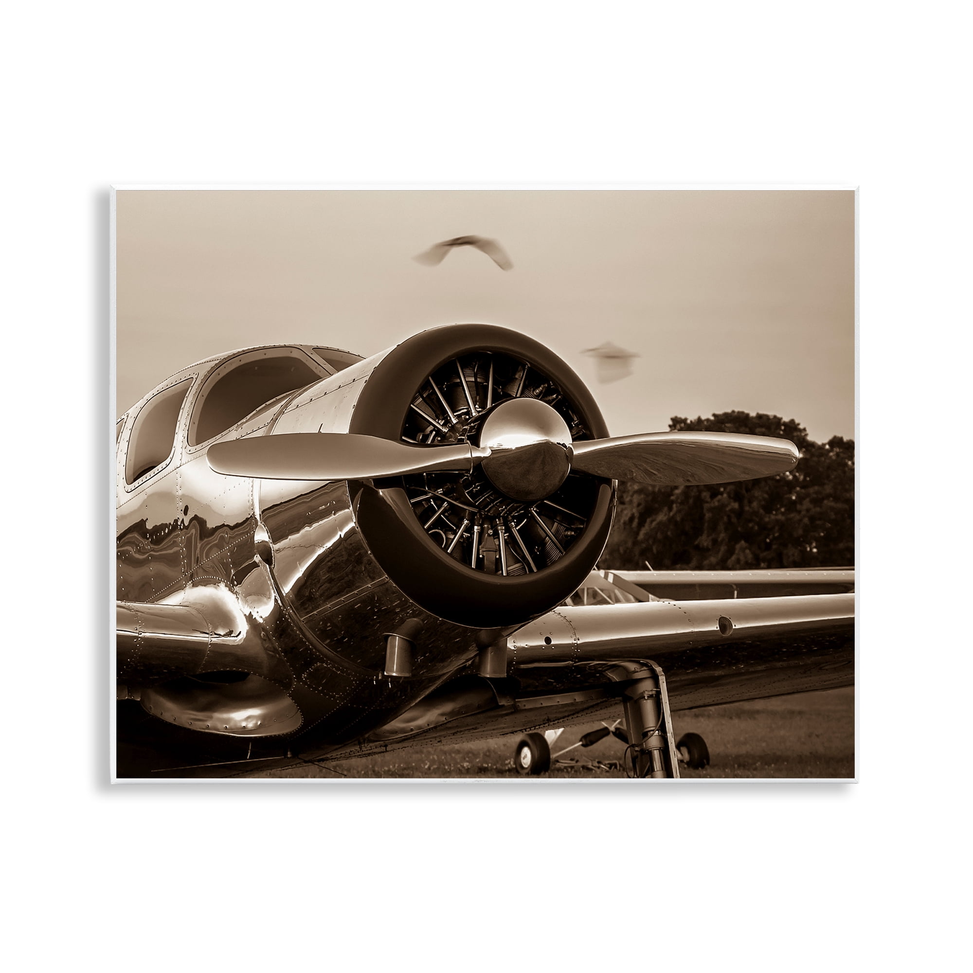 Stupell Industries Vintage Propeller View Transportation Photography Unframed Art Print Wall Art, 14 x 11