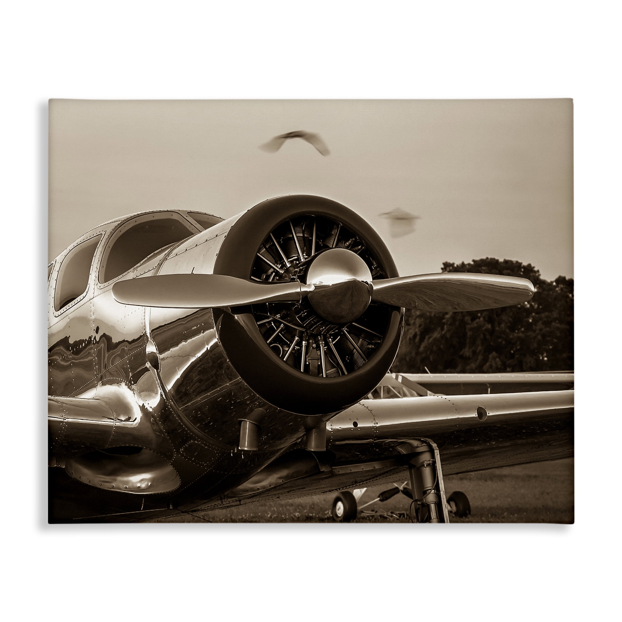 Stupell Industries Vintage Propeller View Transportation Photography Wrapped Canvas Art Print Wall Art, 40 x 30