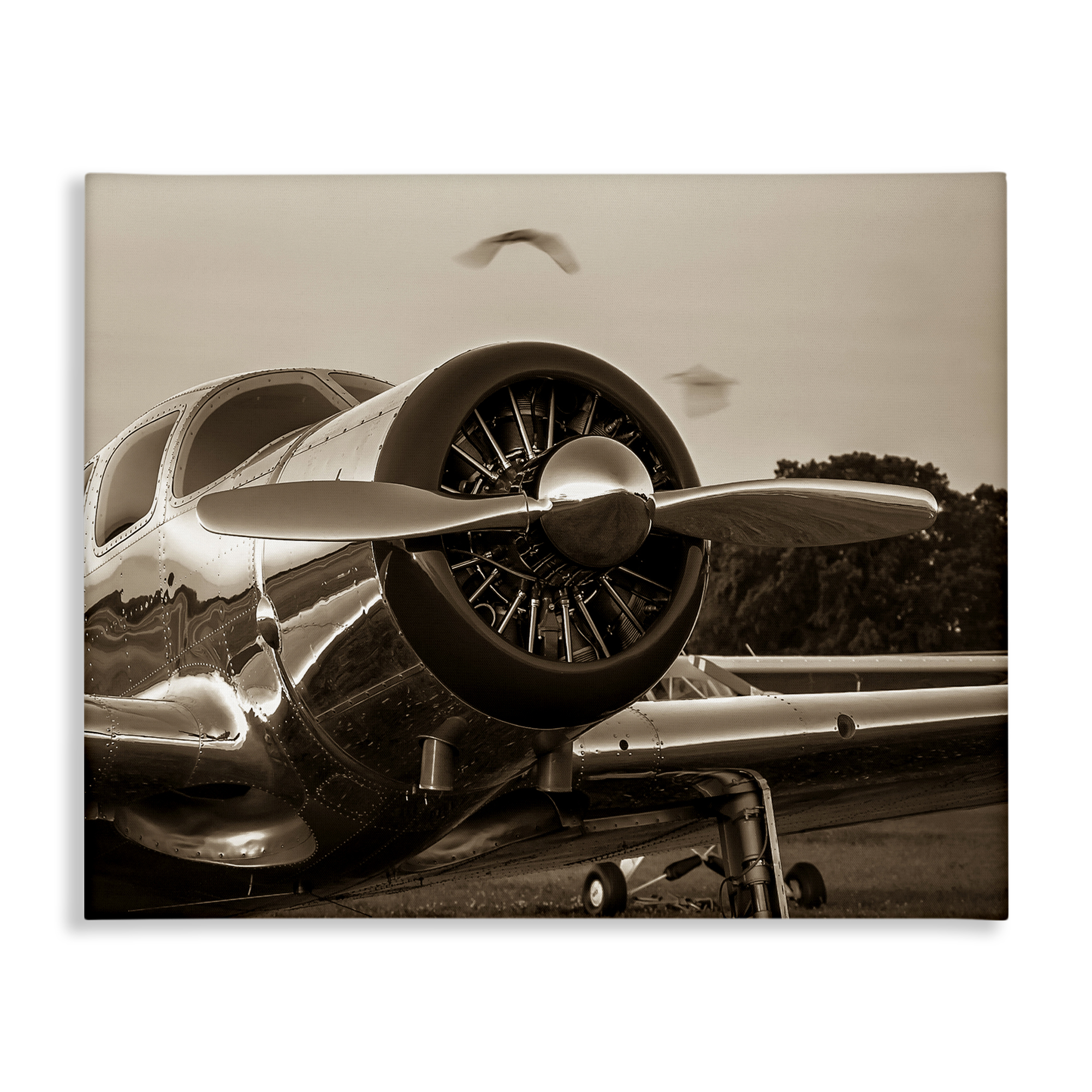 Stupell Industries Vintage Propeller View Transportation Photography Wrapped Canvas Art Print Wall Art, 48 x 36