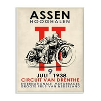 Stupell Industries Vintage Racing Sport Circuit Poster Motorcycle European Graphic Art Unframed Art Print Wall Art, 10x15, by Mark Rogan