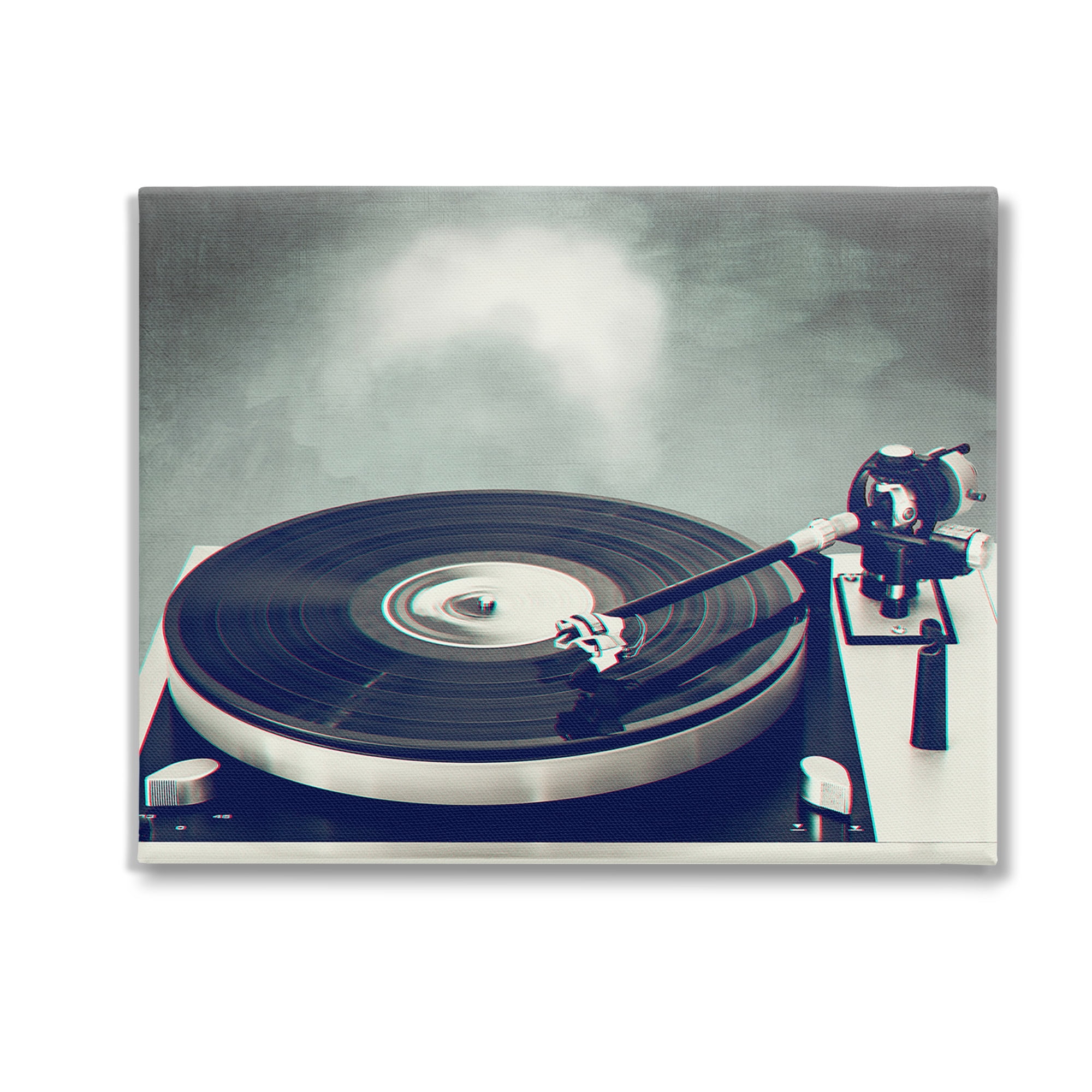 Stupell Industries Vintage Record Turntable Novelty Photography Gallery Wrapped Canvas Art Print Wall Art, 20 x 16