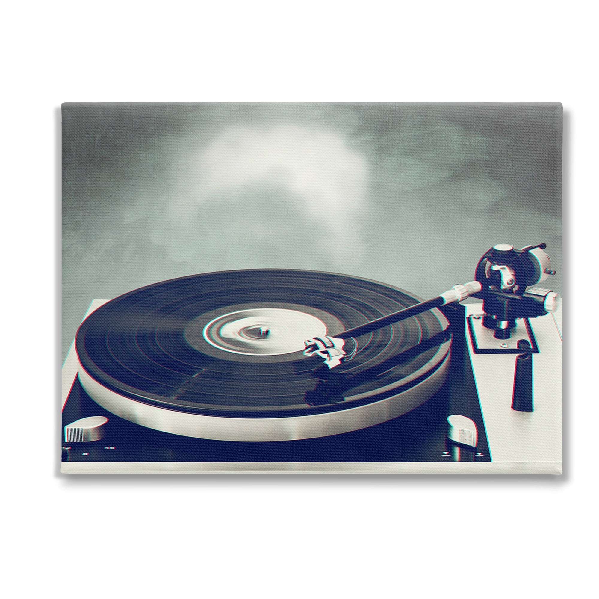 Stupell Industries Vintage Record Turntable Novelty Photography Gallery Wrapped Canvas Art Print Wall Art, 48 x 36