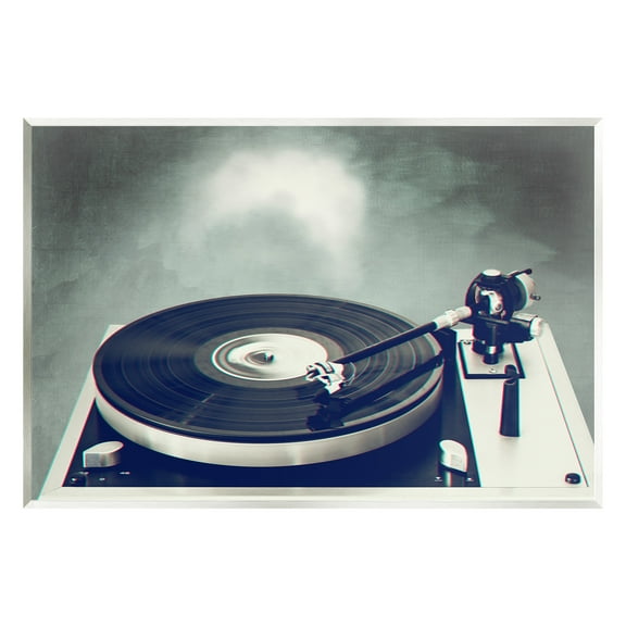 Stupell Industries Vintage Record Turntable Novelty Photography Unframed Art Print Wall Art, 15 x 10