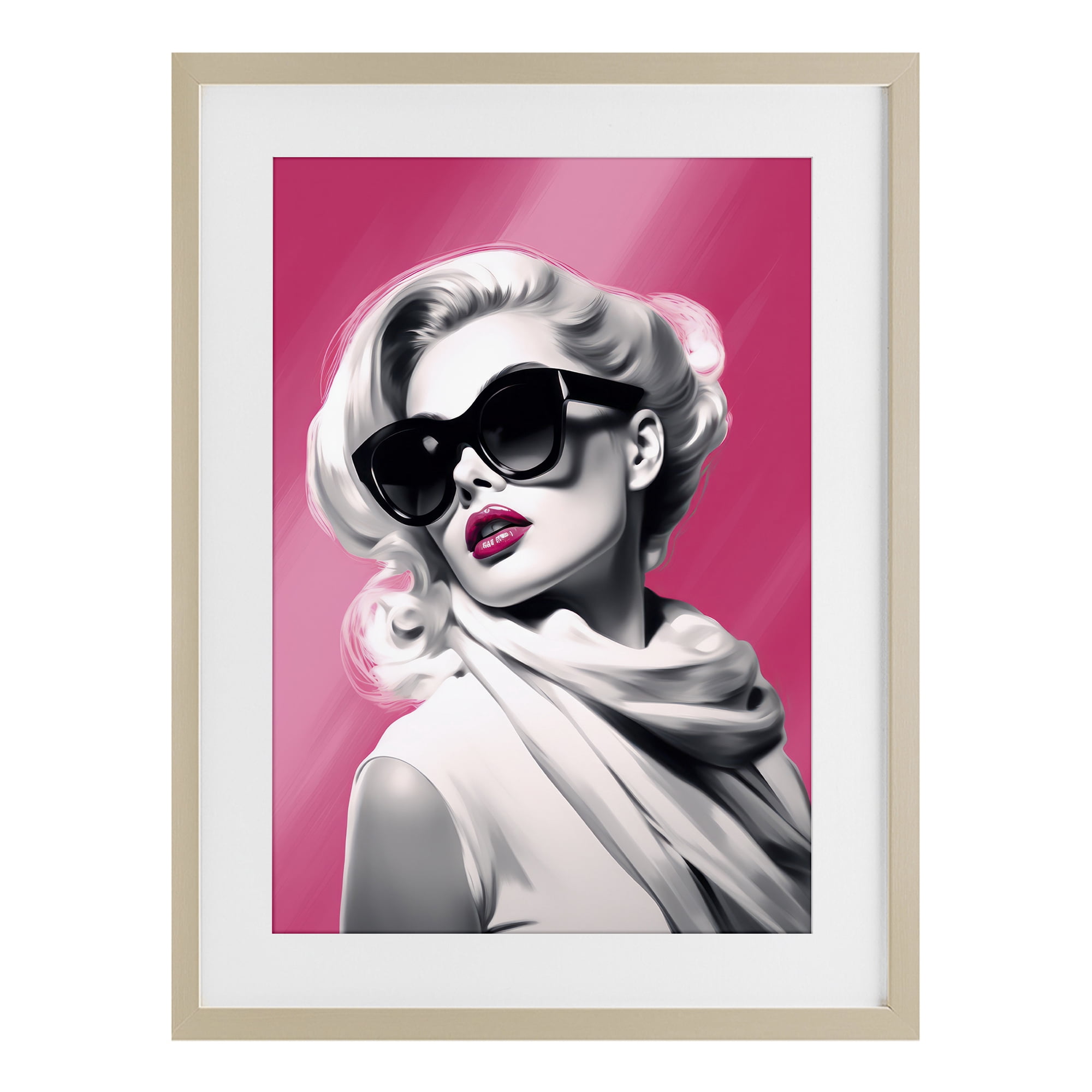 Stupell Industries Vintage Retro Chic Portrait Birch Framed Print Under Glass, design by Andrea Haase