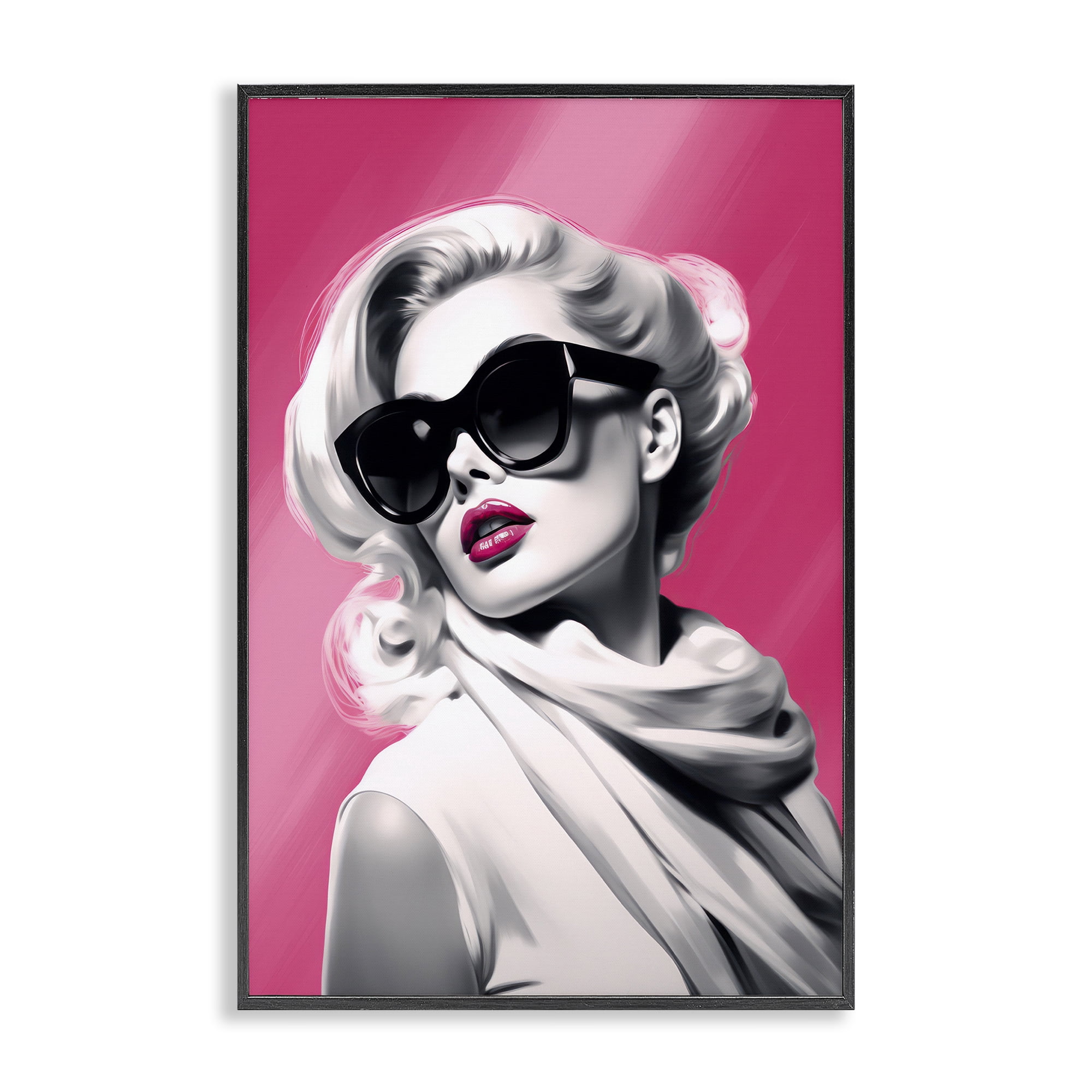 Stupell Industries Vintage Retro Chic Portrait Black Framed Giclee Art, design by Andrea Haase