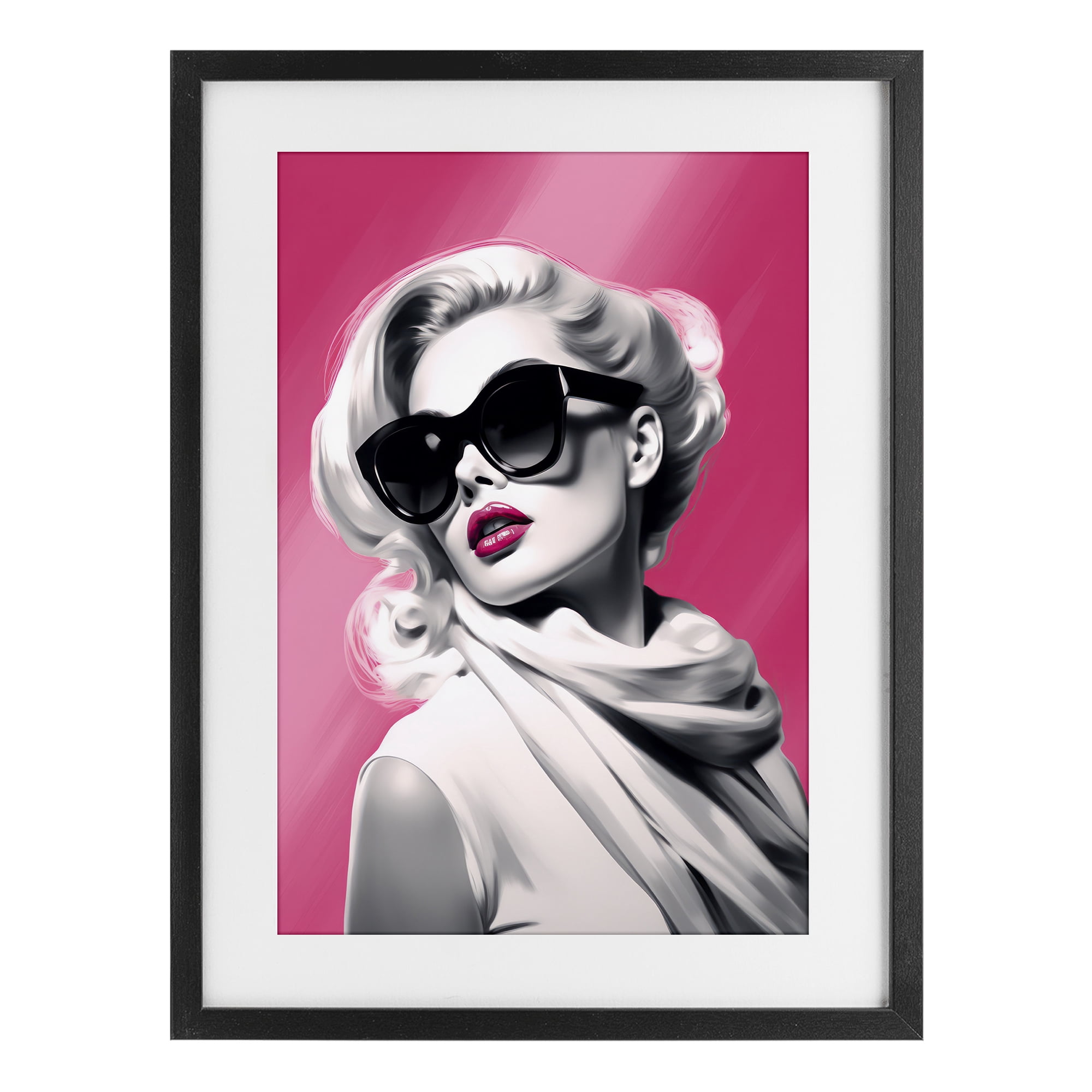 Stupell Industries Vintage Retro Chic Portrait Black Framed Print Under Glass, design by Andrea Haase