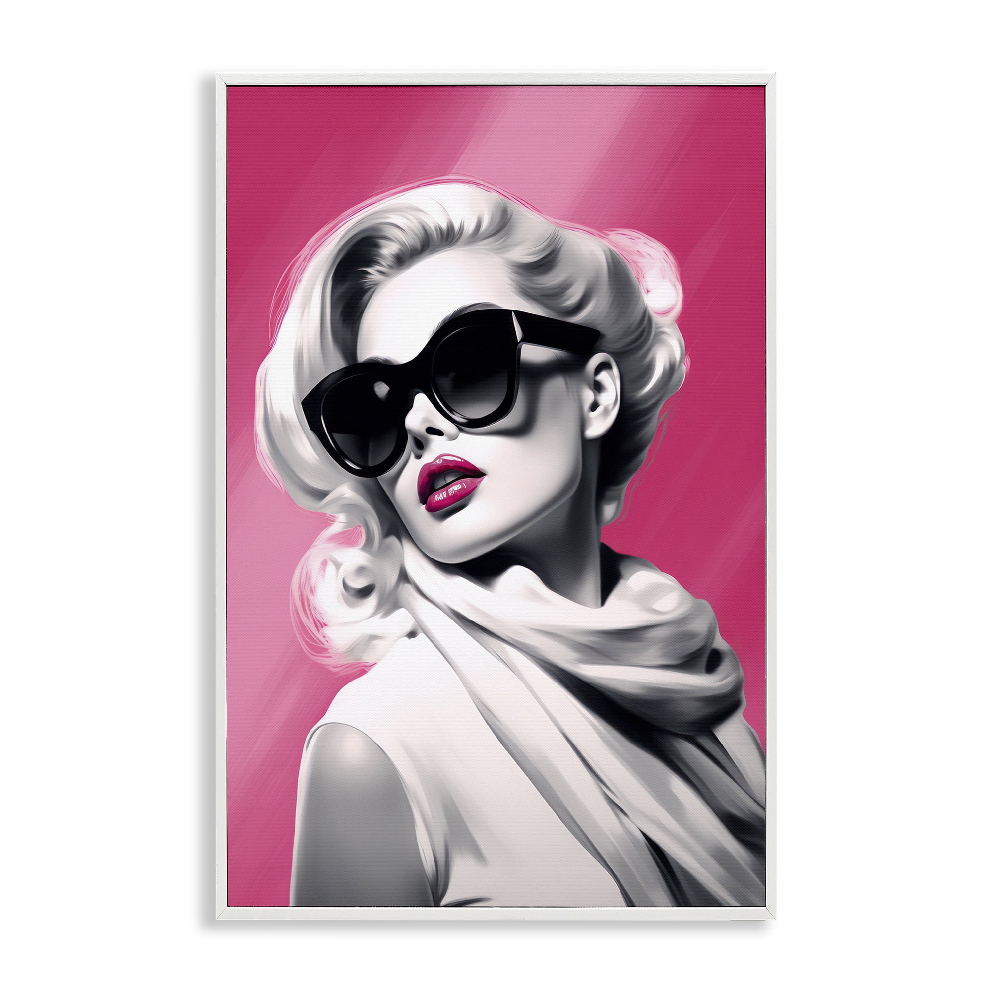 Stupell Industries Vintage Retro Chic Portrait White Framed Giclee Art, design by Andrea Haase