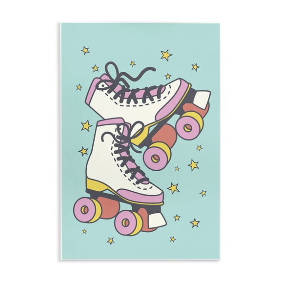 Stupell Industries Vintage Roller Skates Novelty & Humor Painting Unframed Art Print Wall Art, 10 x 15