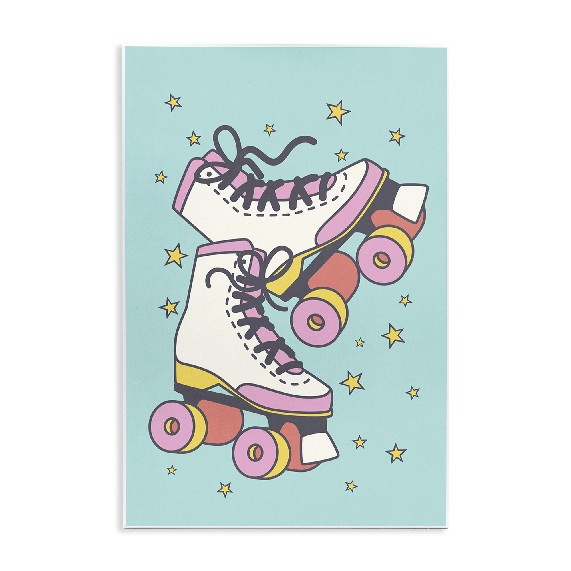 Stupell Industries Vintage Roller Skates Novelty & Humor Painting Unframed Art Print Wall Art, 13 x 19